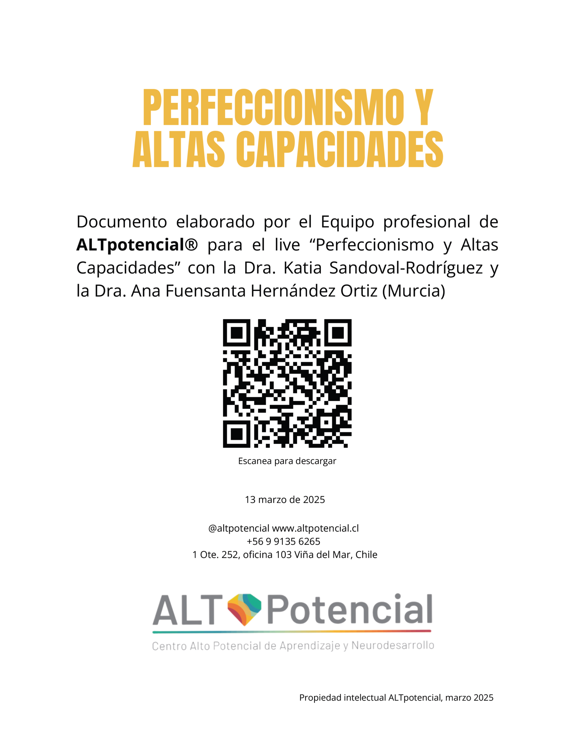 Guía Perfeccionismo y Altas Capacidades