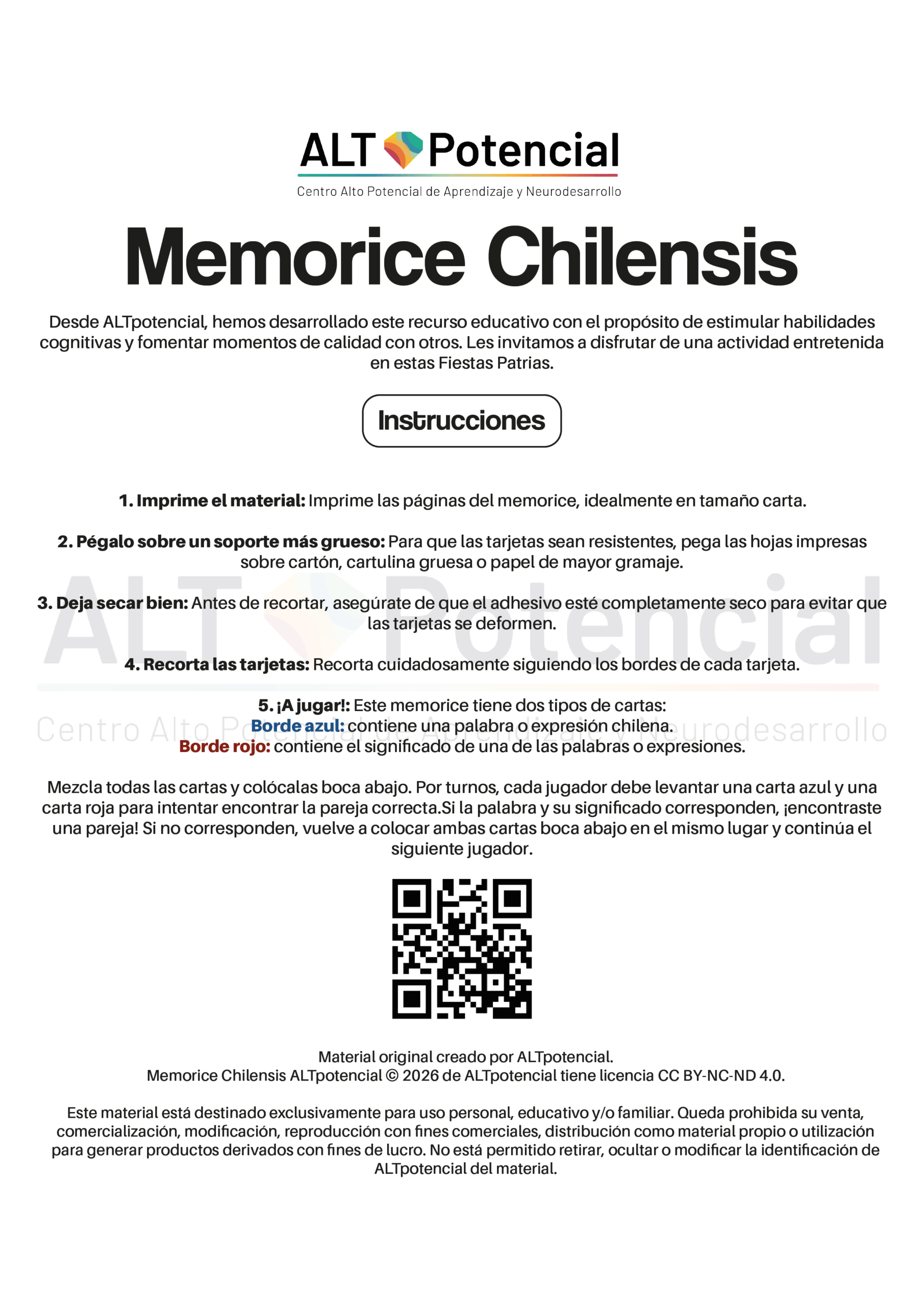 Memorice Chile